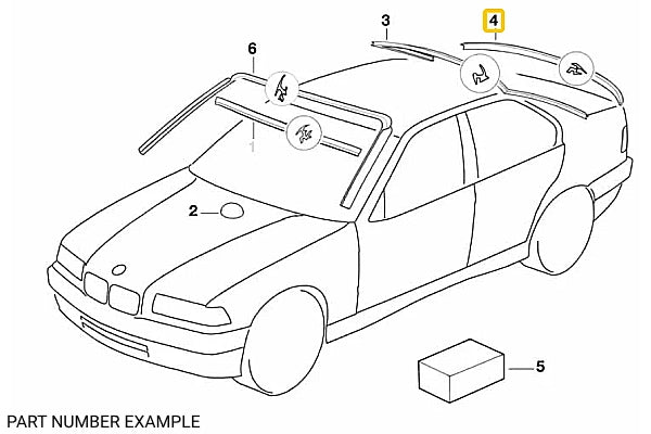 Genuine BMW Lower Windshield Moulding Trim Seal for E36 – 51318119281
