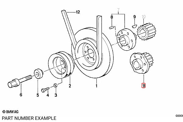 Genuine BMW M20 Crankshaft Timing Gear - 11211284940