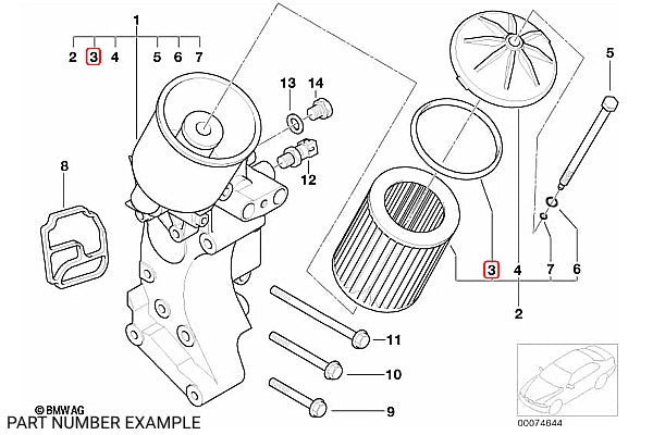 Genuine BMW Oil Filter Cap Oil Ring – 11421741000