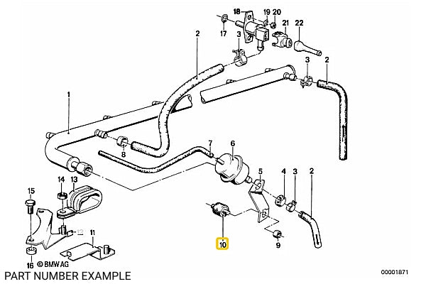 Genuine BMW Rubber Mounting for Exhaust, Radiator & Fuel Pump – 17111113699