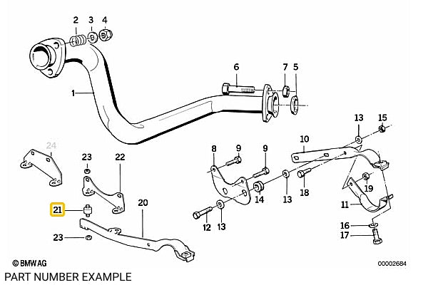 Genuine BMW Rubber Mounting for Exhaust, Radiator & Fuel Pump – 17111113699