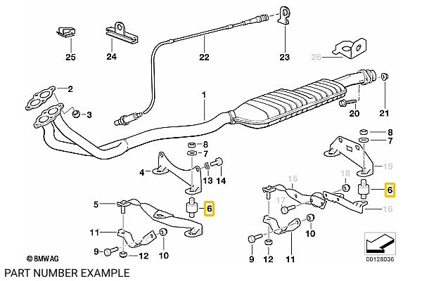 Genuine BMW Rubber Mounting for Exhaust, Radiator & Fuel Pump – 17111113699