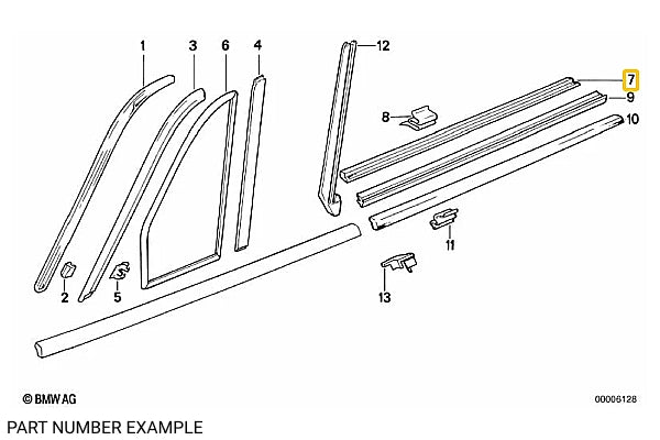 Genuine BMW RHS Inner Door Trim for E30 Convertible - 51361942824