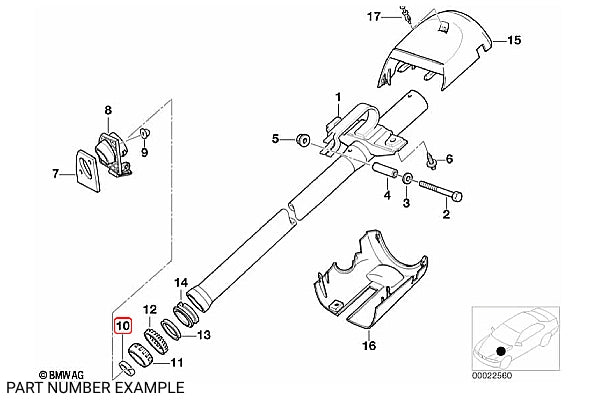 Genuine BMW Ring for Steering Column E36, Z3 – 32311092849