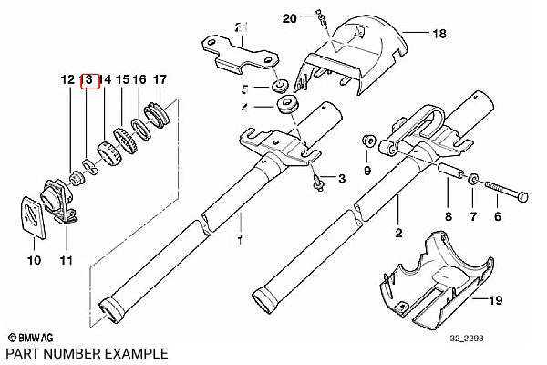 Genuine BMW Ring for Steering Column E36, Z3 – 32311092849