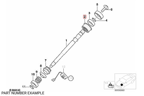 Genuine BMW Spindle Bearing for Steering Column – 32311158835