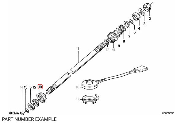 Genuine BMW Steel Spindle Bearing for Steering Column – 32311158686