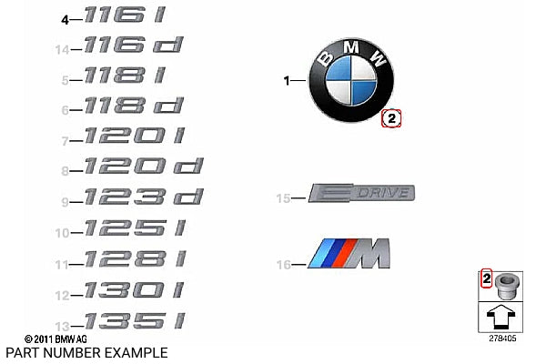 Grommet for Mounting Badges - 51141807495