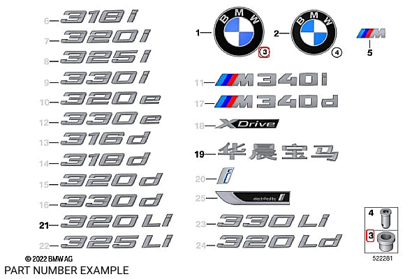 Grommet for Mounting Badges - 51141807495