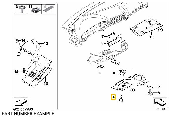 Interior Locking Clip - 51711916197