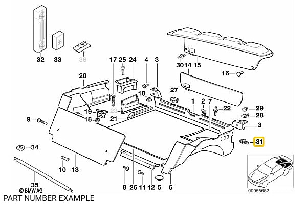 Interior Locking Clip - 51711916197