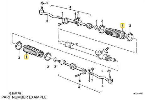 Steering Rack Boot for E30 - 32111127104