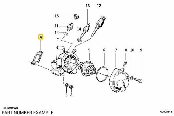 Thermostat Housing Gasket for M20 - 11531722692