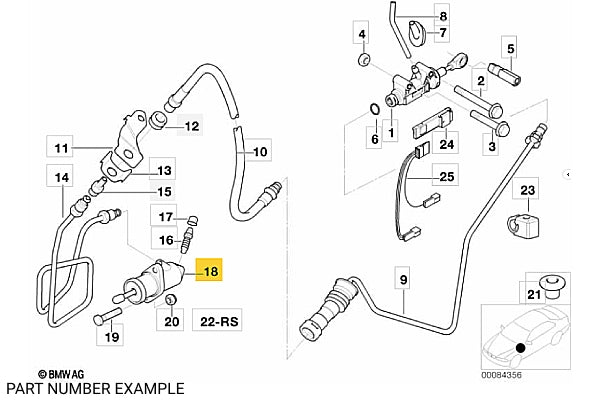 Getrag & ZF Gearbox Clutch Slave Cylinder - 21521164919 / 21526785966