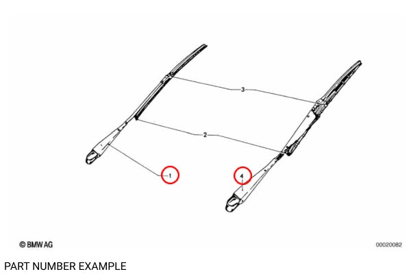 BMW 2002 Late Schwarz Wiper Arm Set - 61611357557 / 61611357558
