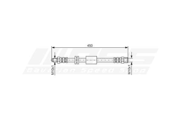 BMW Brake Hose for E24 E28 - 34321159889
