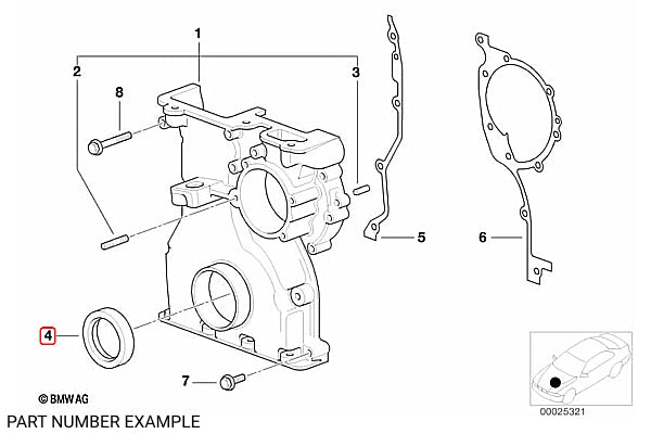 BMW Elring Front Main Crankshaft Seal (48x65x10) - 11142249532