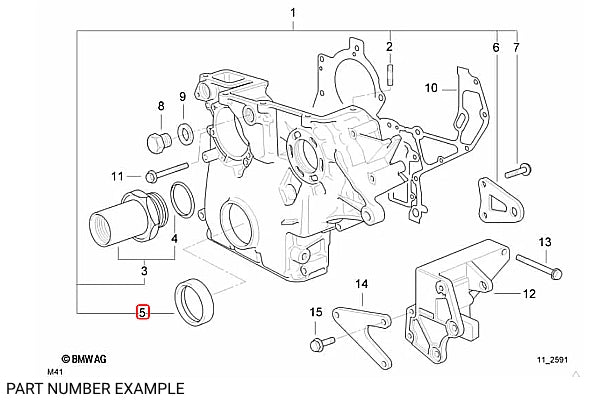 BMW Elring Front Main Crankshaft Seal (48x65x10) - 11142249532