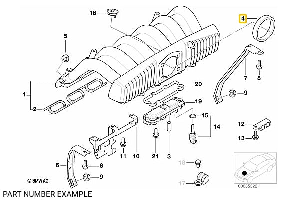 BMW Elring Throttle Body Gasket M5x S5x – 11611716174