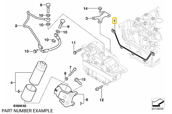 BMW Elring Vanos Cover Gasket for S54 - 11367831938