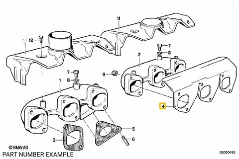 BMW Exhaust Manifold Gasket Heat Shield for M30 - 11621723656