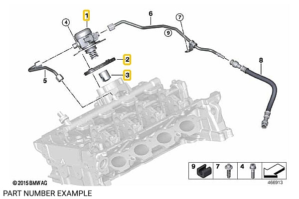 BMW High Pressure Fuel Pump Gasket for B46 B48 B58 - 11128633750