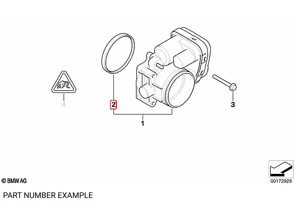 BMW Throttle Body Gasket Seal for M54, N4X - 13547504728
