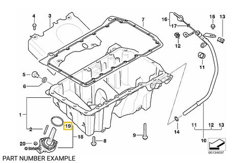 Engine Oil Level Sensor Gasket - 12611744292