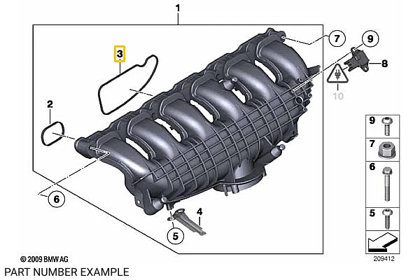 Intake Manifold Gasket for N55, S55 - 11617588624