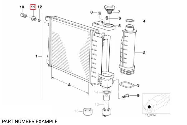 Genuine BMW Radiator Screw Plug - 07119919146
