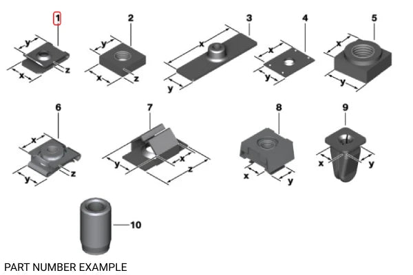 Genuine BMW Body Nut - 07129901672