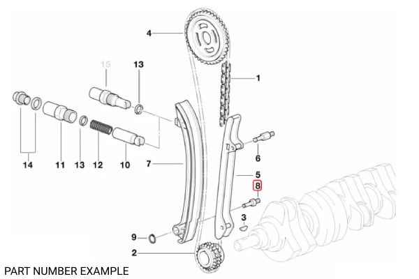 Genuine Bearing Bolt - 11111722324