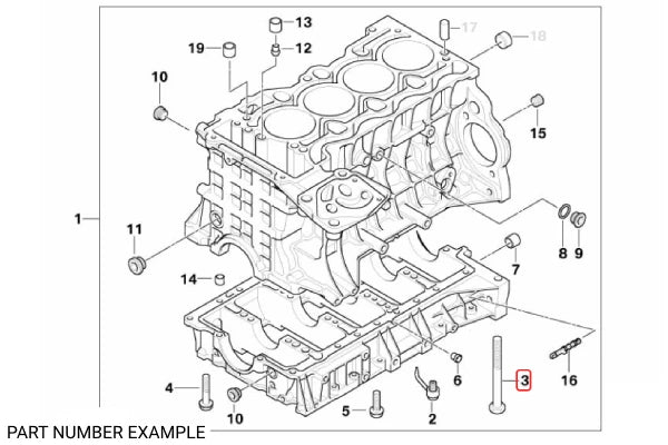 Genuine BMW Hex Bolt for Main Bearing Cap Bolt - 11117589711