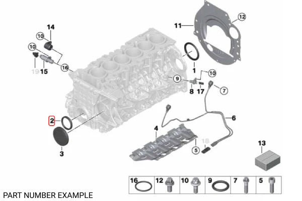 Genuine BMW Front Crankshaft Seal - 65x79x10 - 11118618864