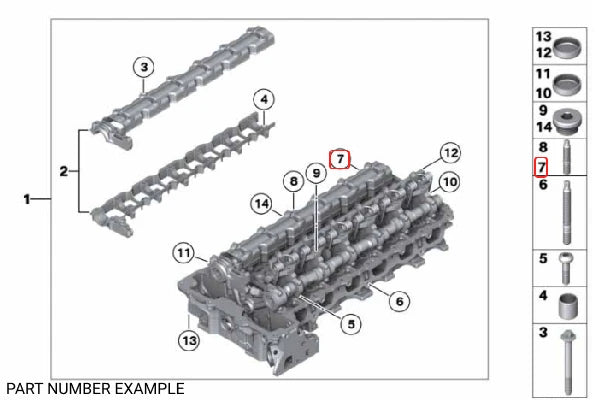 Genuine BMW Exhaust Manifold Stud (N52 N20 N54 N55 S55) - 11127593376
