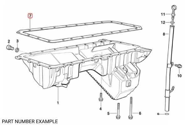 Genuine BMW Oil Pan Gasket - 11131437237 - M50/52 S50/52 M54 S54