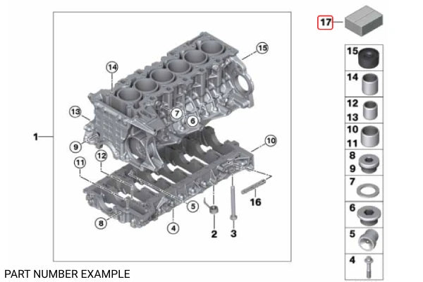 Genuine BMW Oil Pan Bolt Set - 11132210959