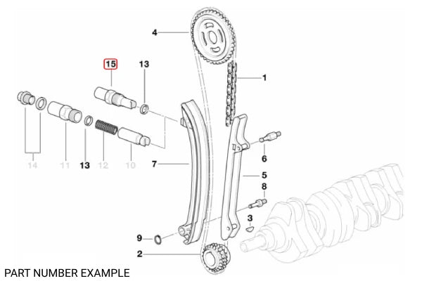 Genuine BMW S50 Timing Tensioner - 11311405081