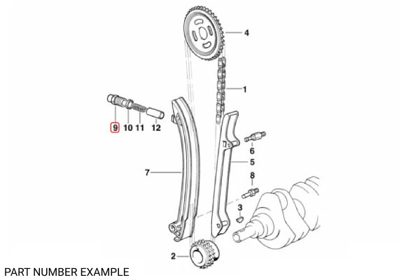 Genuine BMW Tensioner Cylinder - 11311703746 - M50 M52 M54
