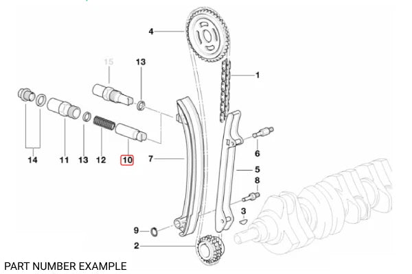 Genuine BMW Tensioner Piston - 11311703747
