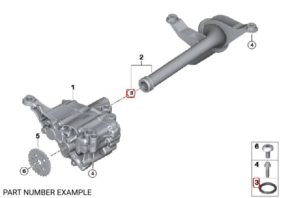 Genuine BMW O-Ring for Oil Pump to Pickup Tube - 11417527092