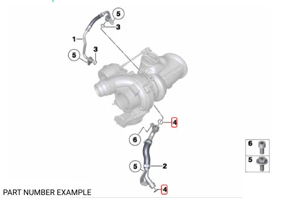Genuine BMW Turbo Oil Line O-Ring - 11427590577