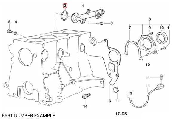 Genuine BMW O-Ring for Cooling Hose Connector - 11531709157