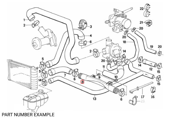 Genuine BMW Coolant Crossover Pipe - 11531719788