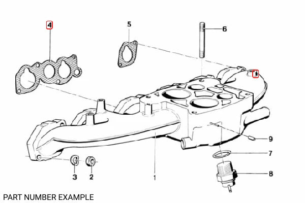 Genuine BMW Intake Manifold Gasket (Centre) - 11611730743 - M20