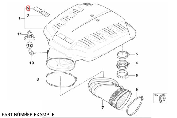 Genuine BMW Intake Manifold '///M' Emblem - 11617837738