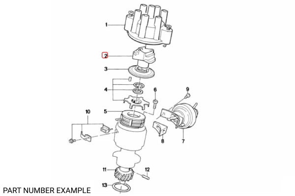 Genuine BMW Rotor Button Jetronic - 12111707263