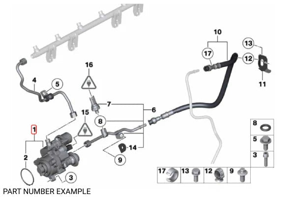 Genuine BMW High Pressure Fuel Pump - 13517616170