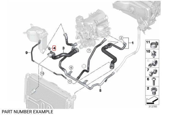 Genuine BMW Coolant Temperature Sensor - 13621433077