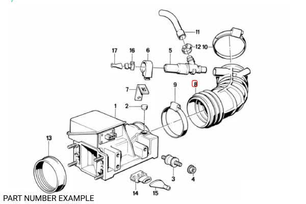 Genuine BMW Air Intake Boot - 13711726205